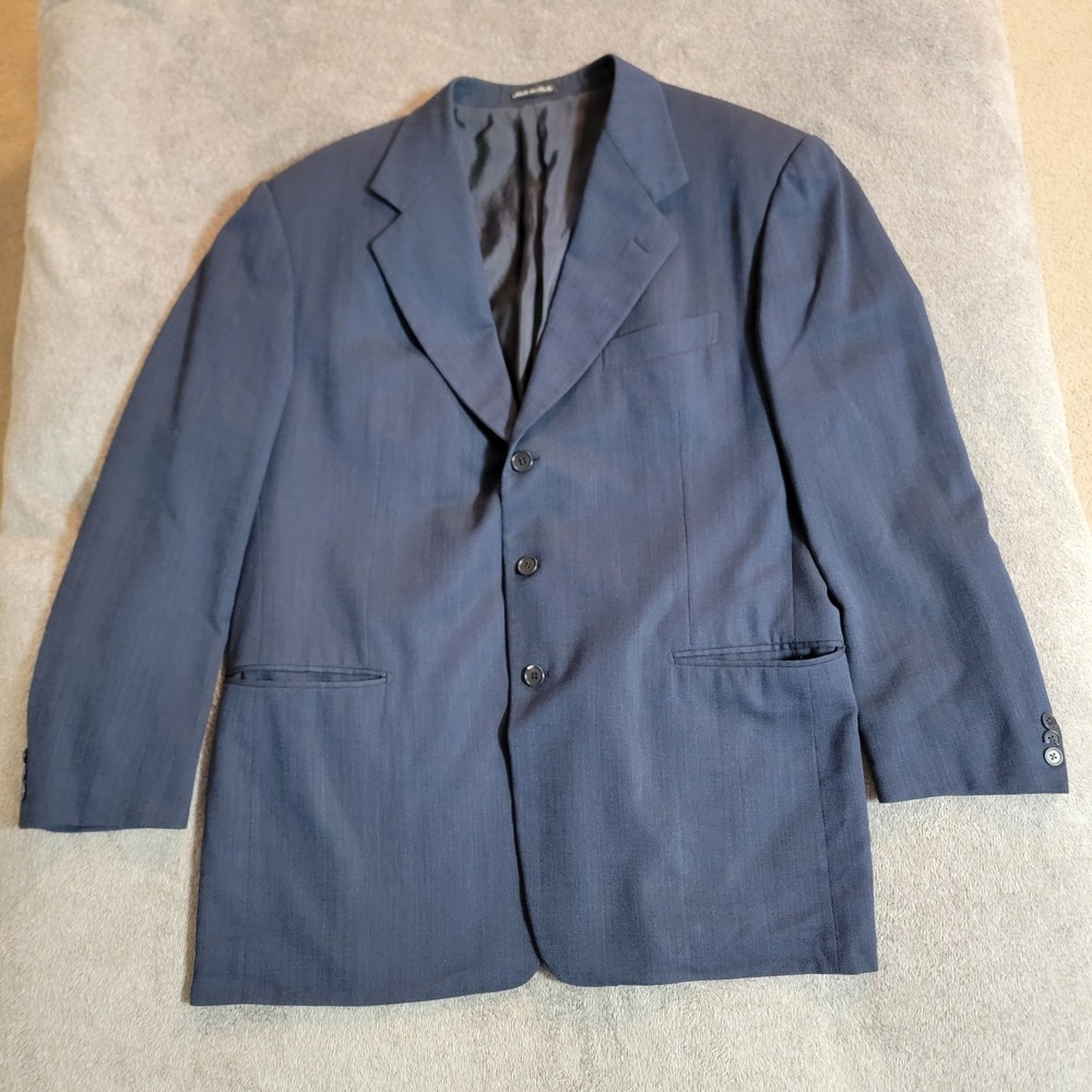 Pal Zileri Made In Italy Men's Navy Blue Blazer  Sport Coat 56L‎